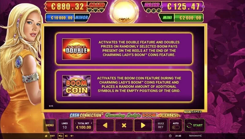 Cash Connection - Charming Lady's Boom Coins - iesprūdis Boom Coin ar reizinātāju